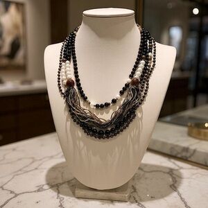 Multi-Strand Beaded Necklaces (4 individual pieces) paired / styled by me 😌 📿